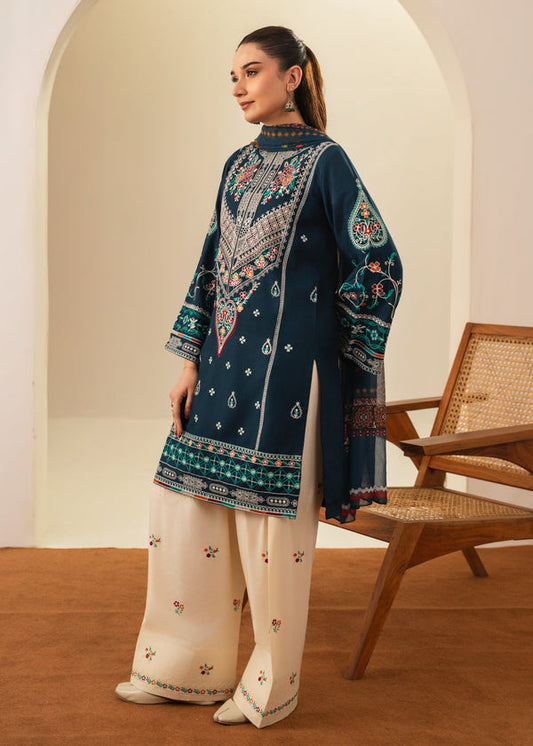 Sajjal 3 PCs full Embroidered dress