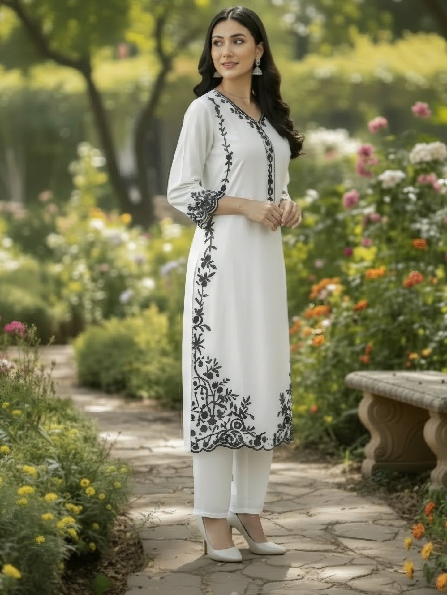 Zeenat embroidered stitched 2pcs