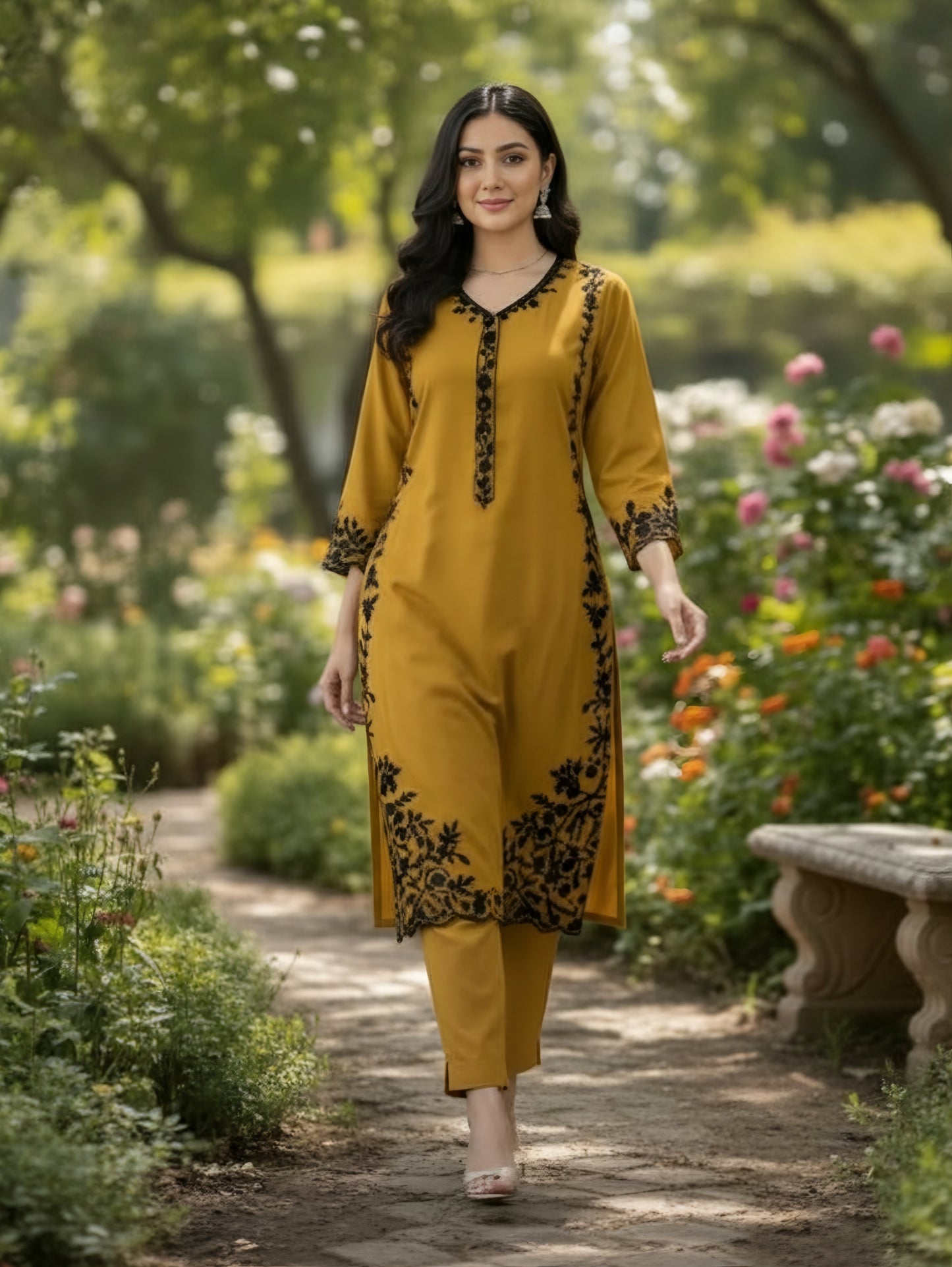 Zeenat embroidered stitched 2pcs