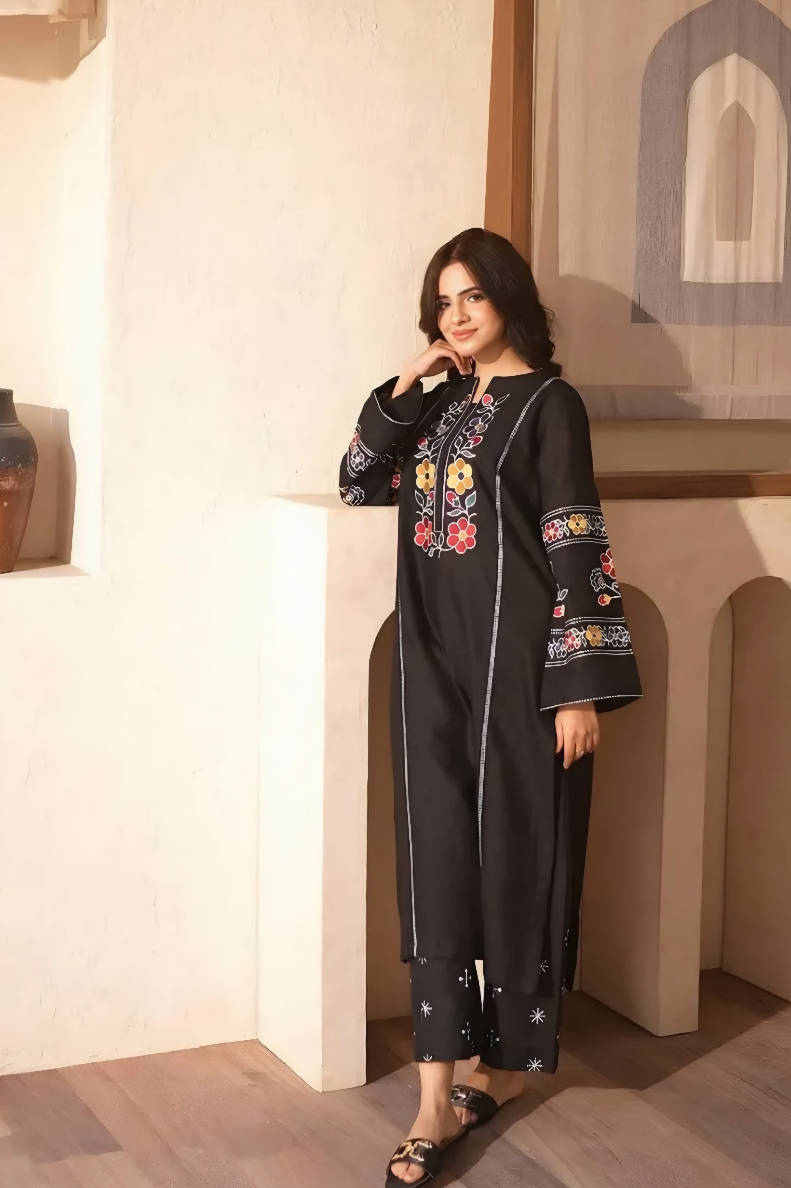 COTTON EMBROIDERED 2PC