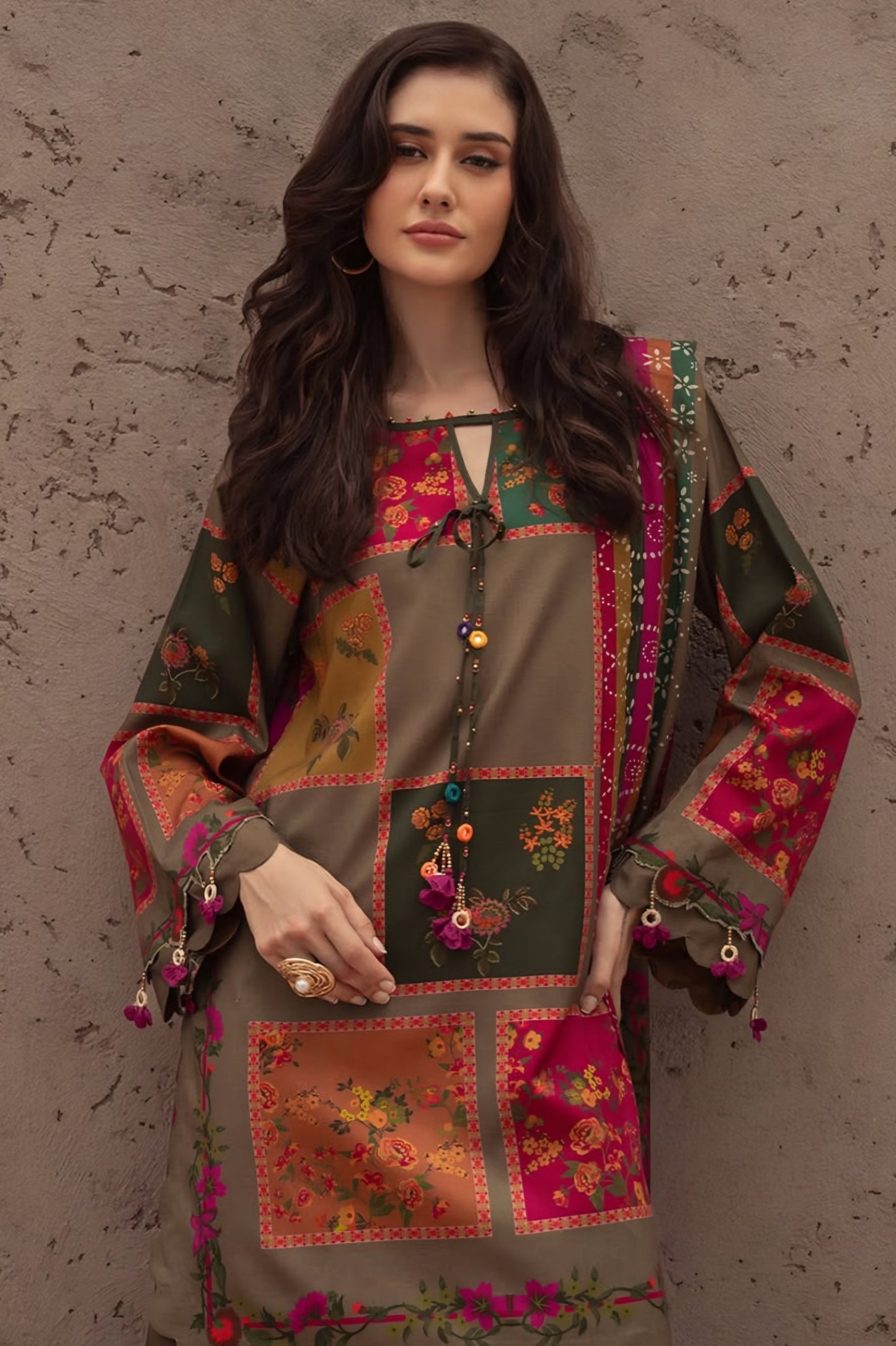 Browny 3 piece digital print