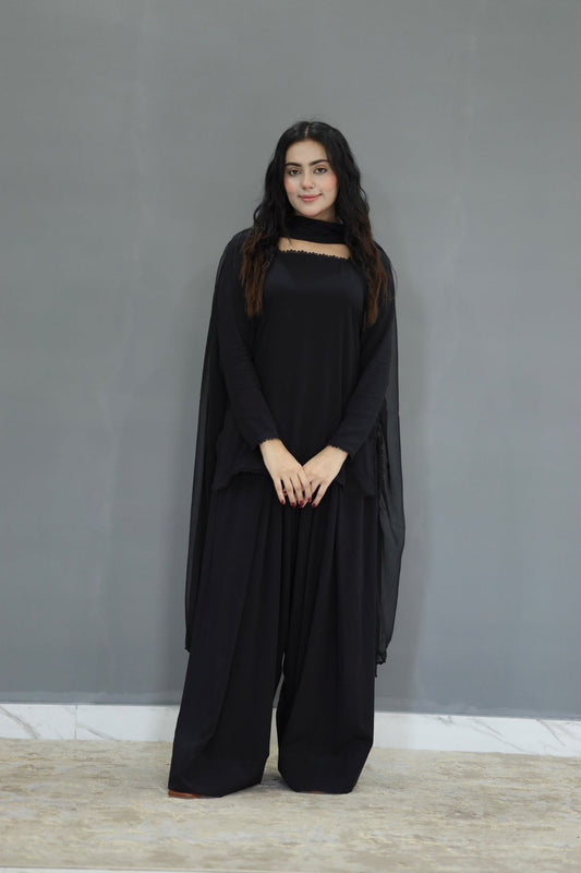 Mehru 3 PCs dress with farshi shalwar