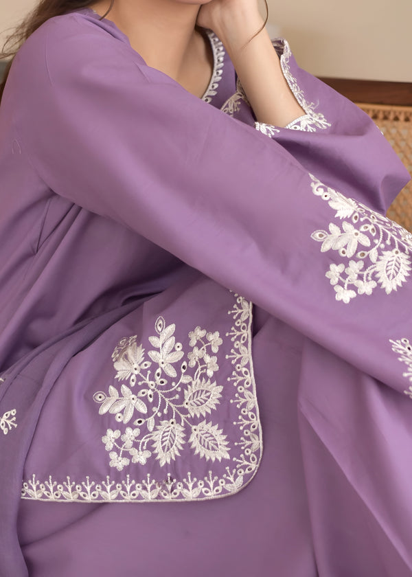 Mira 3 PCs Embroiderd Dress ( farshi shalwar )
