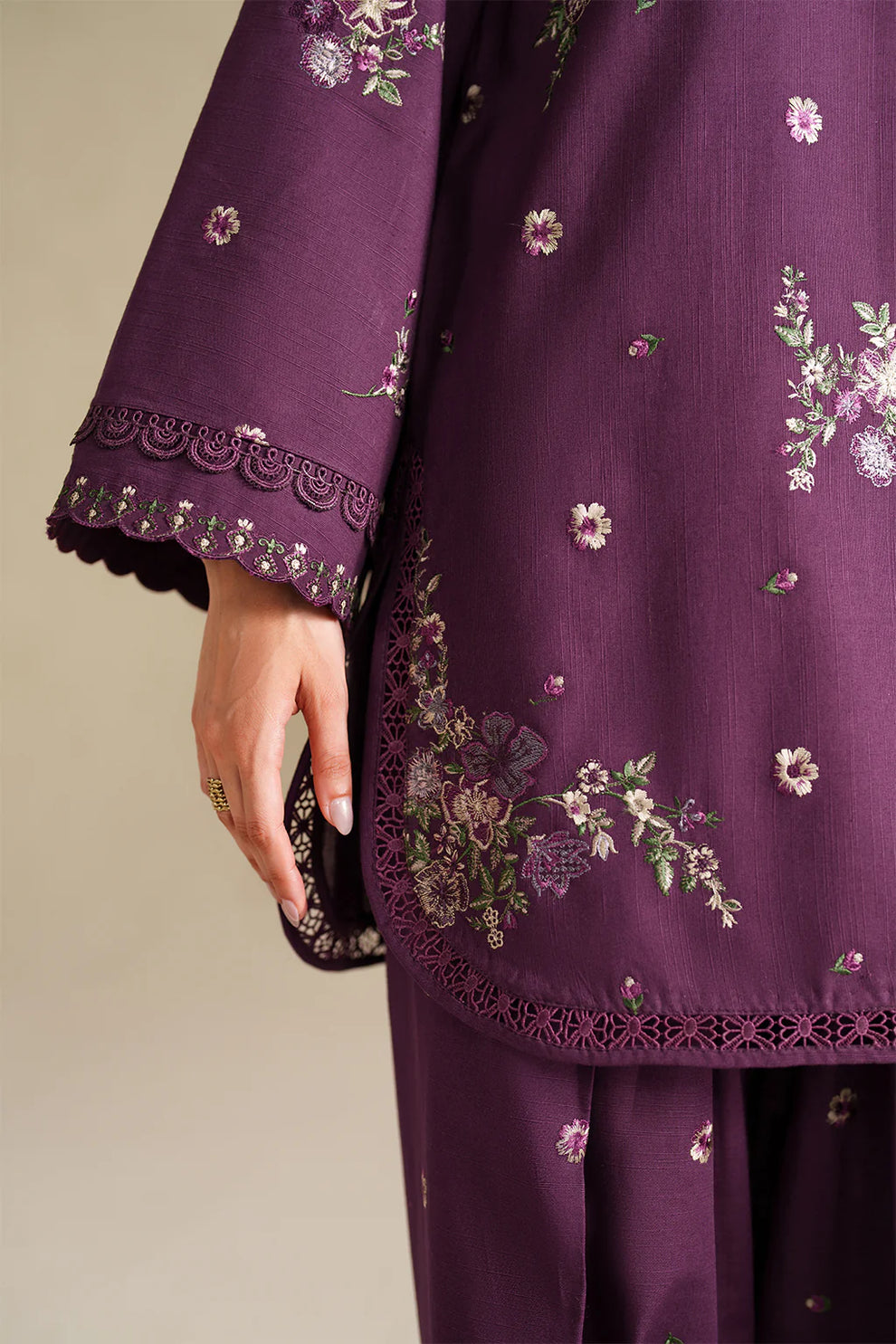 Azul (Embroidery 3.Pcs with Farshee Shalwar)