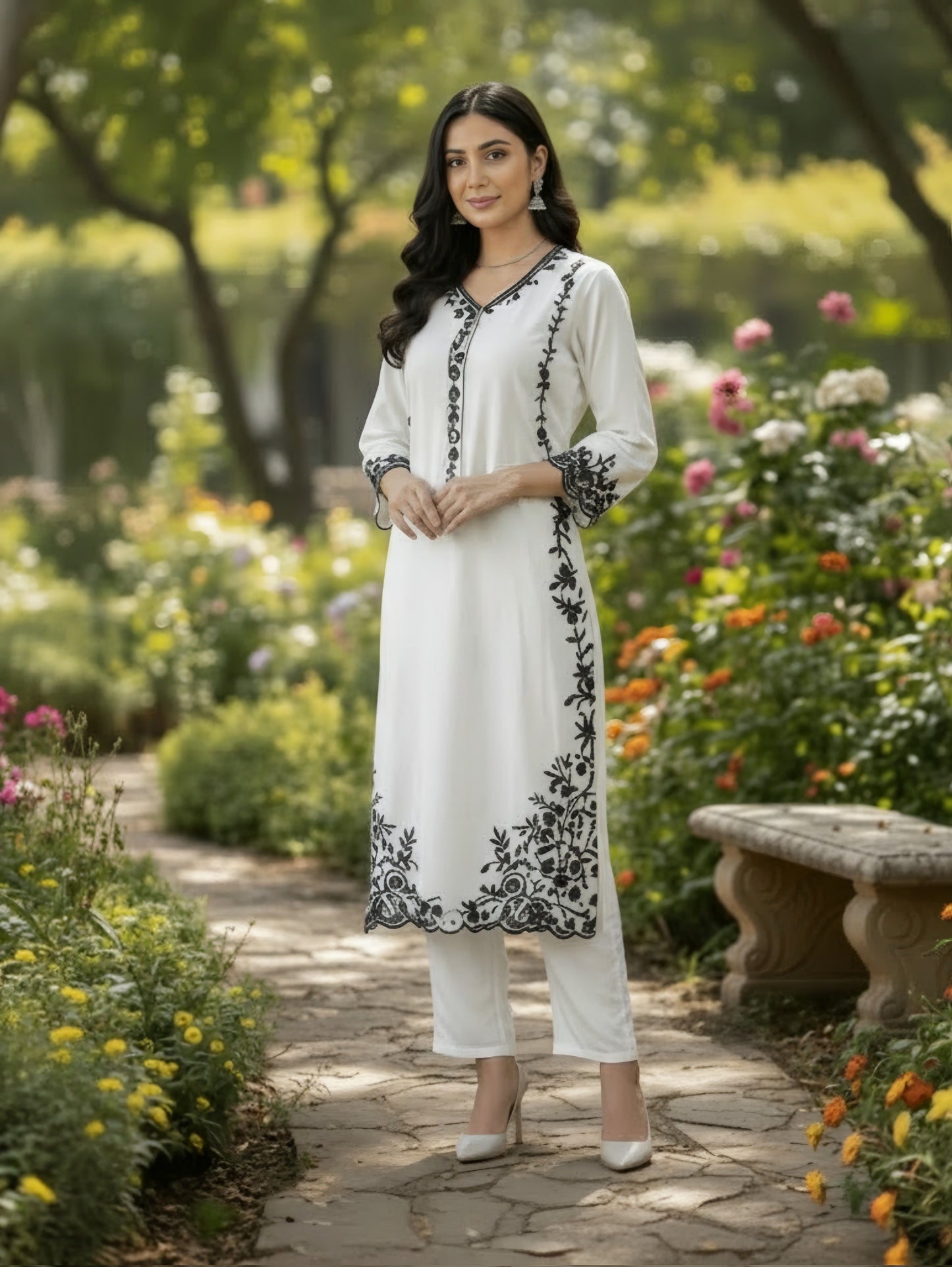 Zeenat embroidered stitched 2pcs