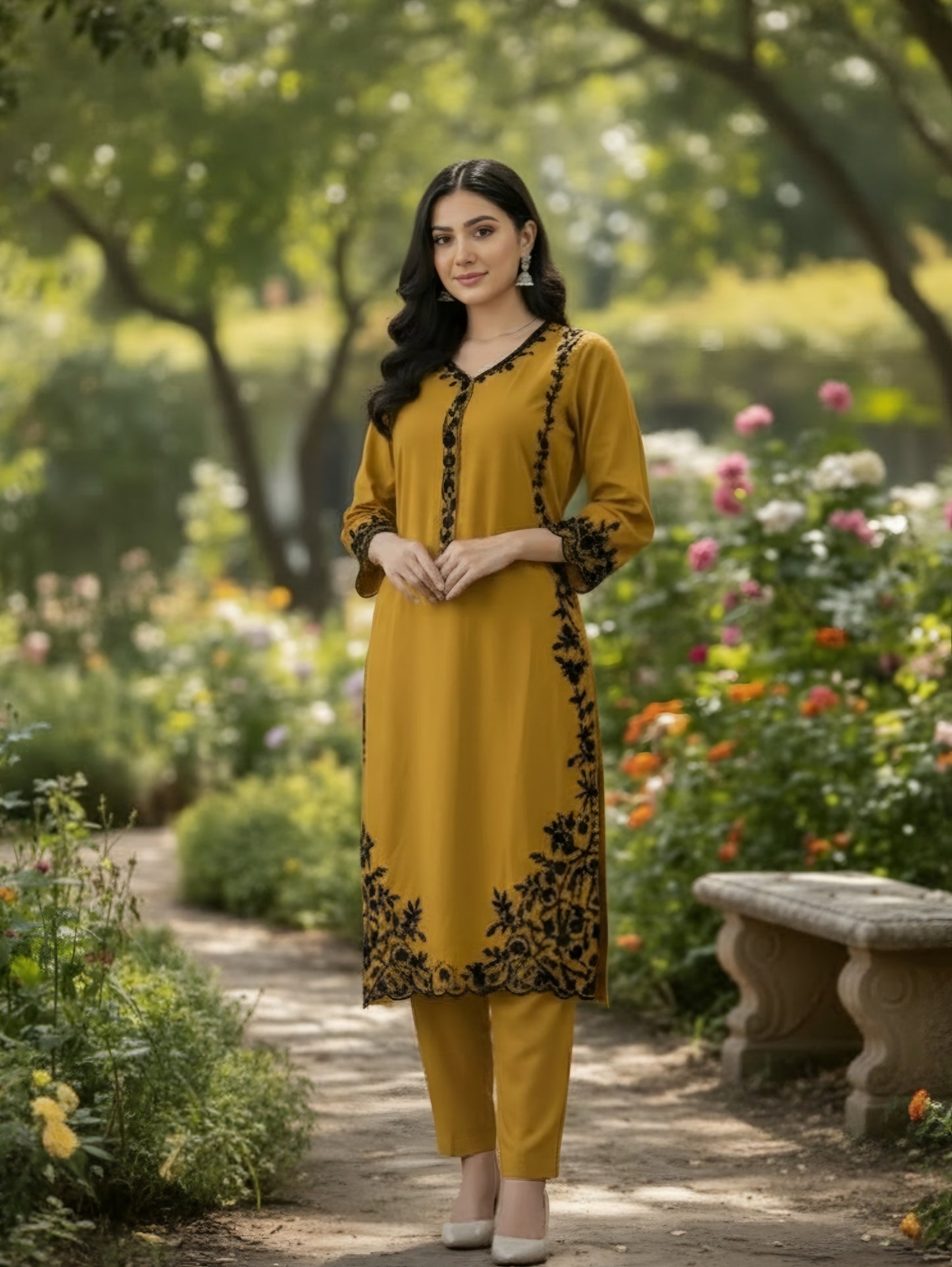 Zeenat embroidered stitched 2pcs