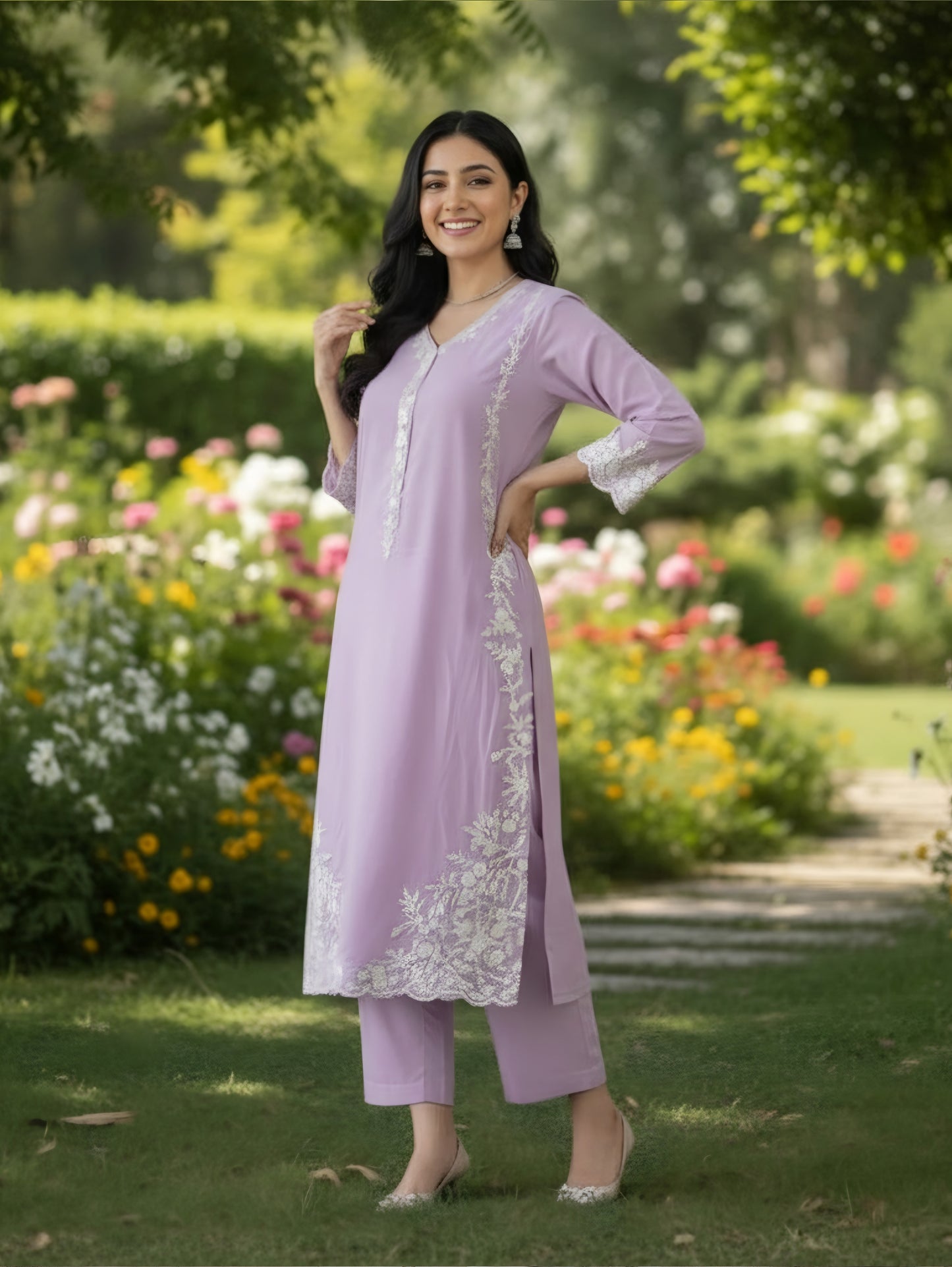 Zeenat embroidered stitched 2pcs