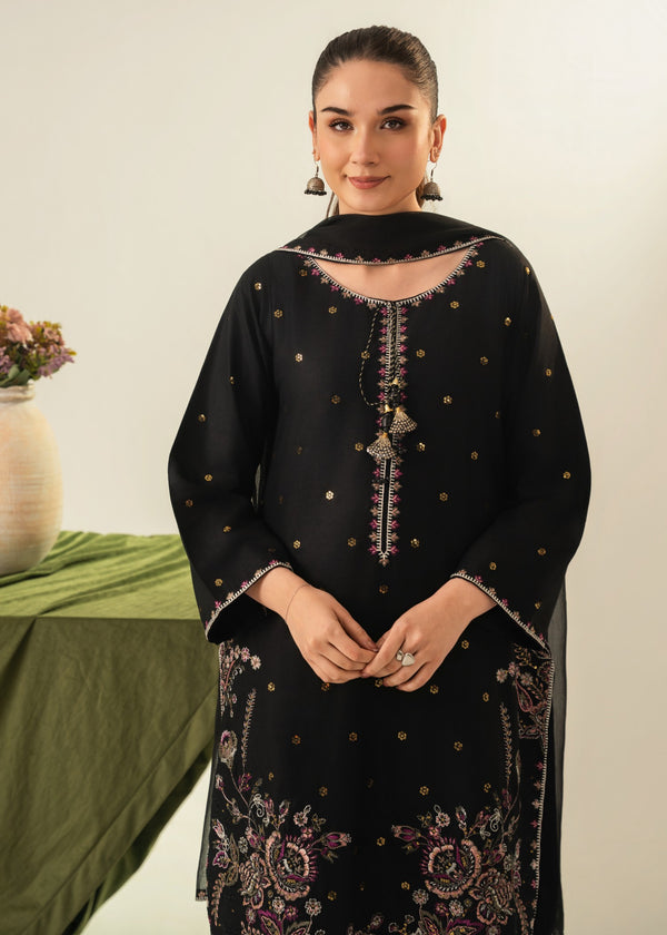 Wania 3 PCs Embroiderd Dress (farshi shalwar)