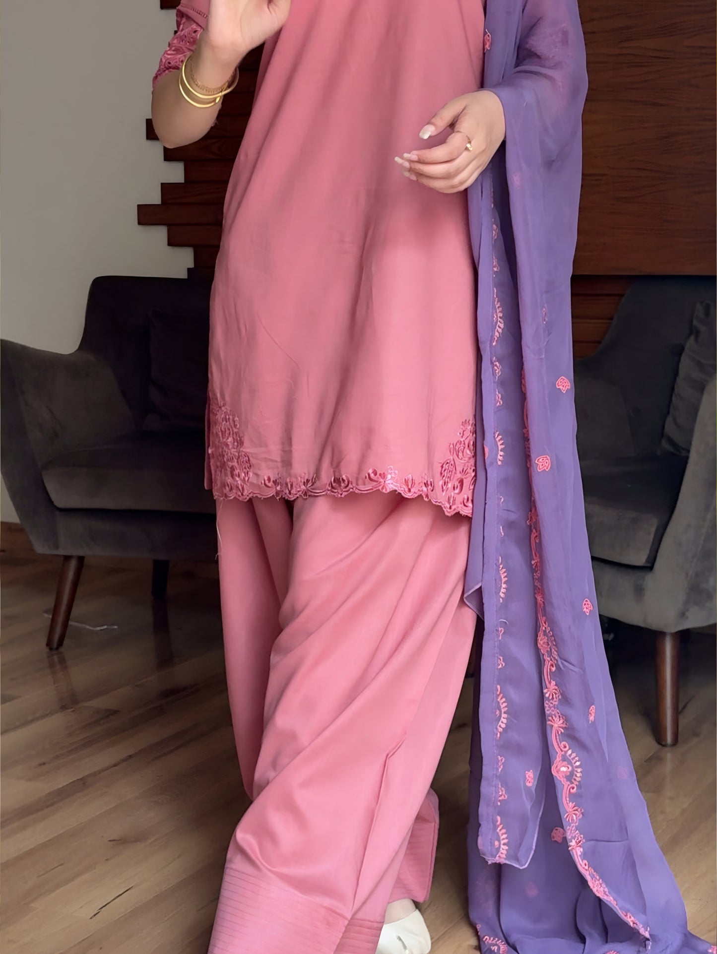 Zola 3 piece with farshi shalwar