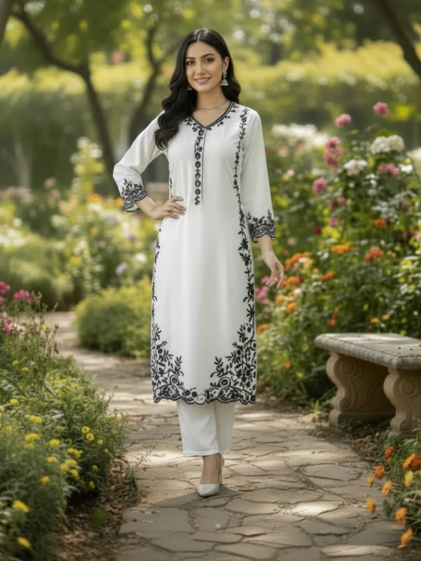 Zeenat embroidered stitched 2pcs