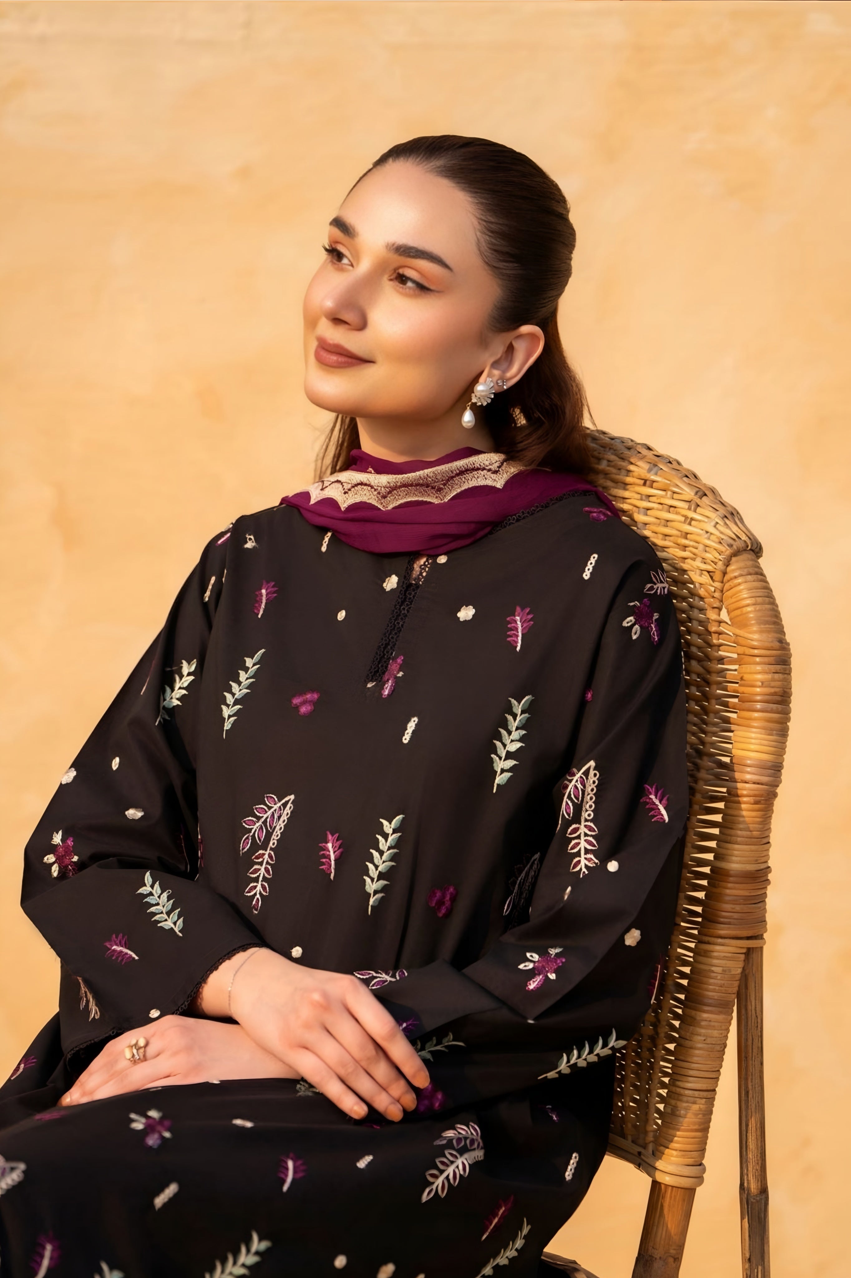 Umbrella embroidered 3 pc