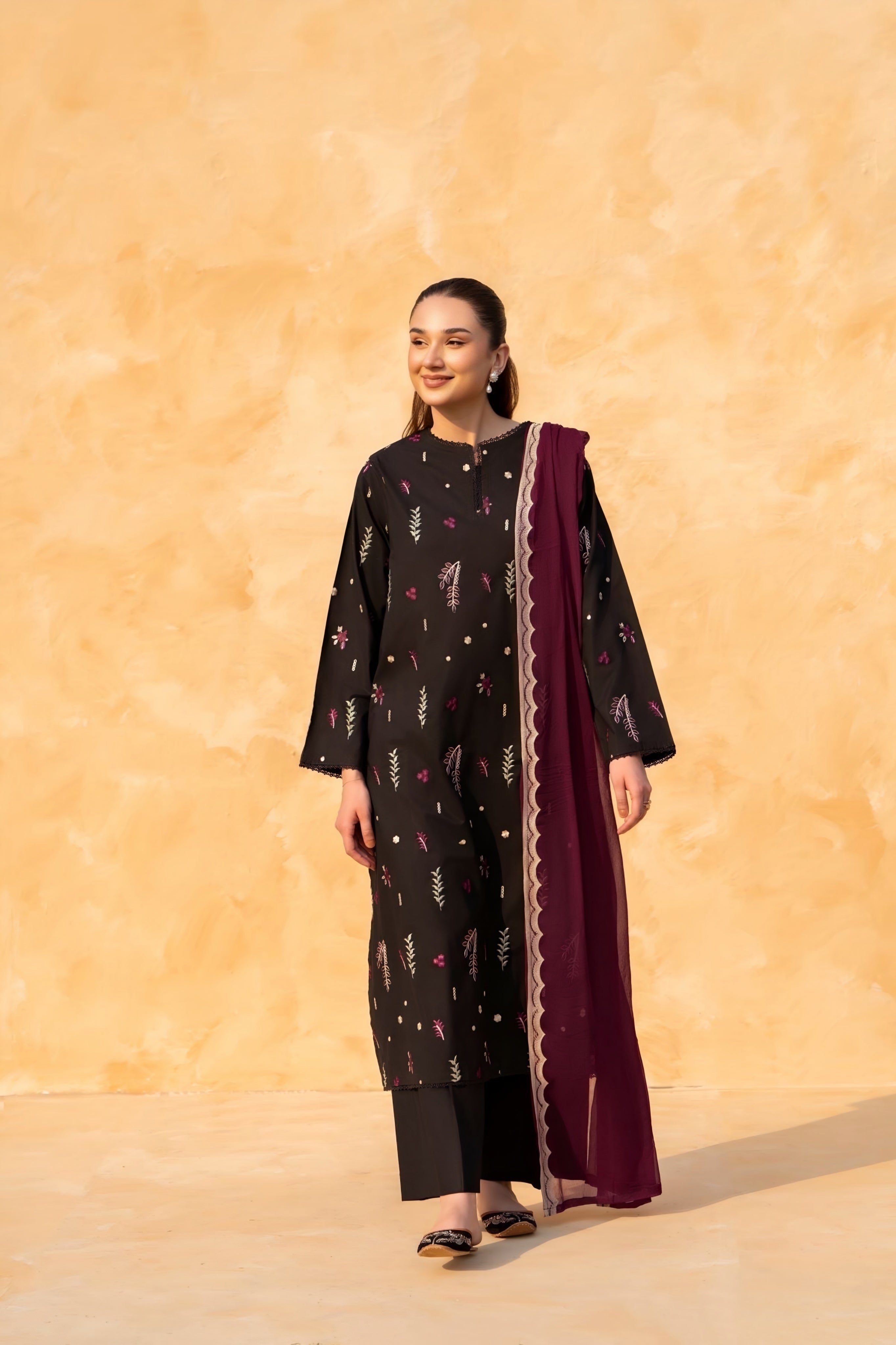 Umbrella embroidered 3 pc