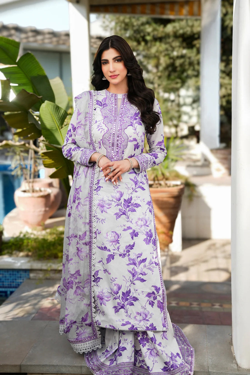 Blue bell embroidered 3pc